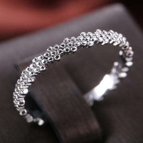Modyle Silver Color Women Rings Sample Korean Style Finger Ring Men Wedding Band Fine Jewelry Gift