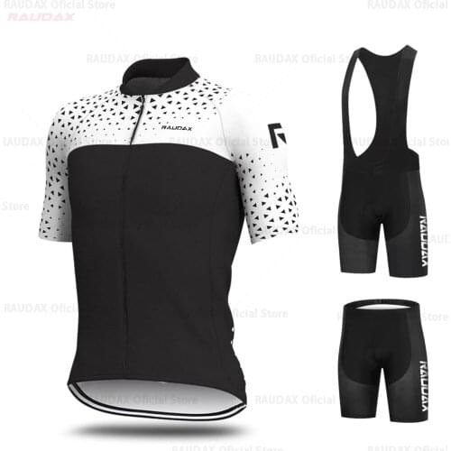 Raudax Mens Cycling Jersey Set 2020 Pro Team Usa Cycling Clothing MTB Cycling Bib Shorts Bike Jerseys Triathlon Ropa Ciclismo