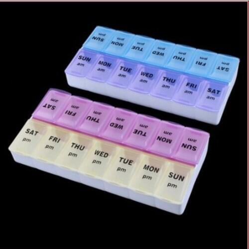 New 7 Days Weekly 7/14 Grids Pill Case Medicine Tablet Dispenser Organizer Box Splitters Pills Storage Container