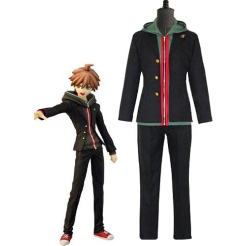 Anime Danganronpa Makoto Naegi Cosplay Costume Full Set Halloween Carnival Dangan Ronpa Costume for Adult Men Cosplay Costumes