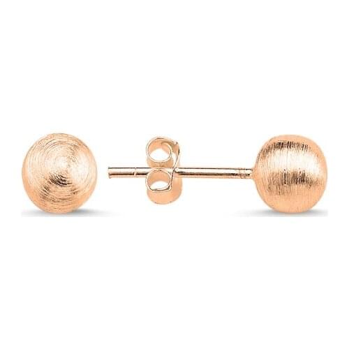 KUTAYDAN 6mm Broseli Ball Earrings 925 Sterling Silver