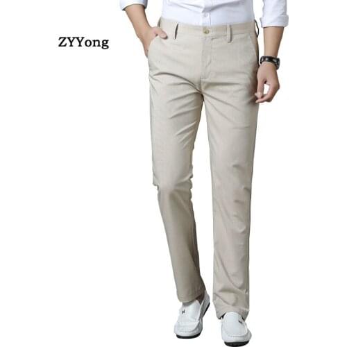 Summer Business Leisure Thin Suit Pants For Men Spring Autumn Male Formal Comfortable Breathable Stretch Dress Office Trousers
