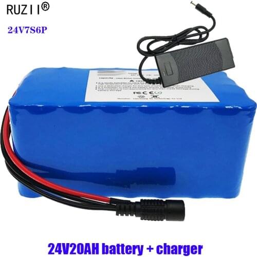 Laudation-Lithium Battery 24V, 20Ah, 7S, 6P, 18650 Lithium Ion, Suitable for Electric Bicycle 250/350W Motor Kit, BMS 25A-New