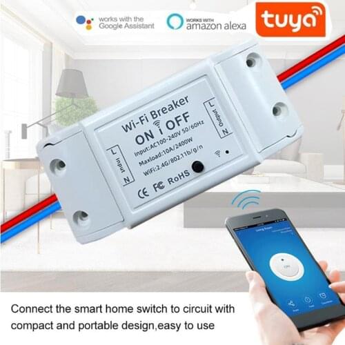 Wifi Switch Module Universal Smart Wifi Breaker Timer DIY Wifi Smart Light Switch For Smart Home Work with Alexa Google Home