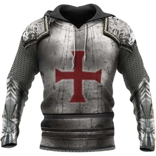 Knights Templar 3D Print Hoodies cavalier Men Harajuku Fashion Hooded Sweatshirt Autumn Hoody Casual hoodie sudadera hombre