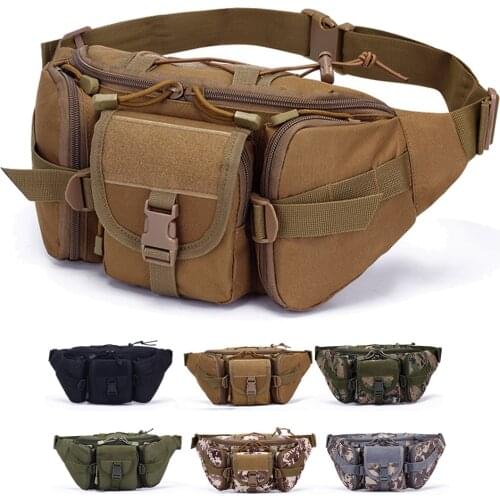New Hip Packs Outdoor Pack Waterproof Bag Tactical Waist Bag Molle System Pouch Belt Bag Sports Bag Military Equipment Men Waist