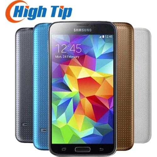 Original Unlocked Samsung S5 SM-G900 G900F G900A G900H Quad-core 5.1 inch 3G&4G 16MP GPS WIFI Mobile Phone Refurbished dropship