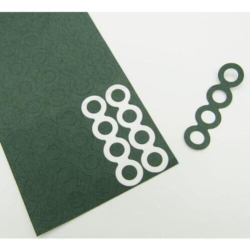 10MM insulation hole 18650 barley paper section 4 pads in the lithium battery with 1 pieces of 25 adhesive stickers