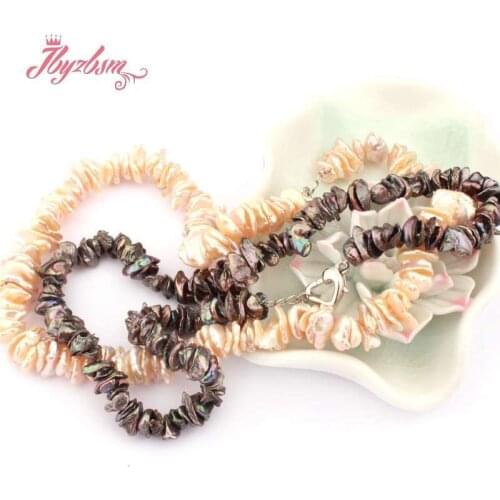 Freshwater Pear Necklace 5x10mm 6x11mm Black Pink Women Freshwater Pearl Natural Freshwater Pearl Beaded Necklace for Women 17"