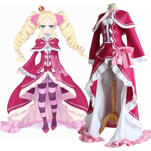 Re: Zero Kara Hajimeru Isekai Seikatsu Beatrice Re: Life in a Different World from Zero Cosplay Halloween Party Dress with Cloak