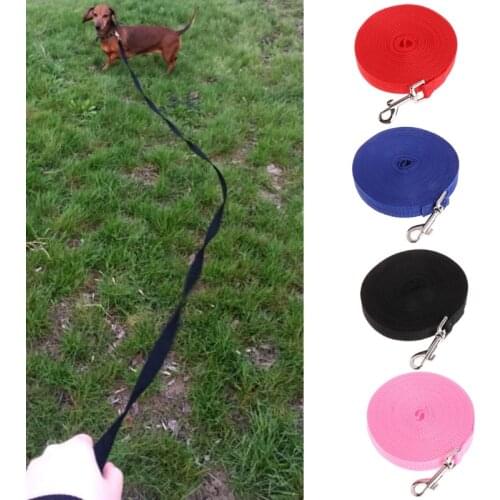 Pet Dog Lead Leash Long Strap Nylon Rope Obedience Training Walking 1.5/6/10/15M Easily walk with dogs