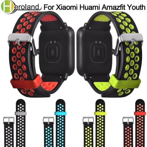 Bracelet Silicone 20mm Watch Strap For Huami Amazfit Bip Youth Watchband Replace For Xiaomi Huami Bip BIT PACE Lite Youth wrist