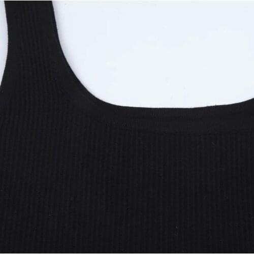 Sexy Strap Cotton Sleeveless Crop Length Tank Tops DLDD033