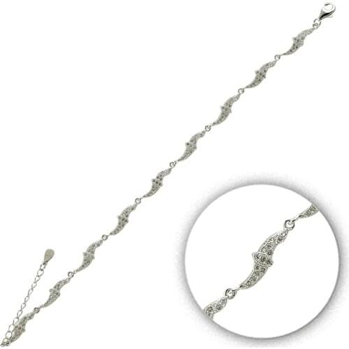 Silver 925 Sterling Zircon Cubic Zirconia Bracelet