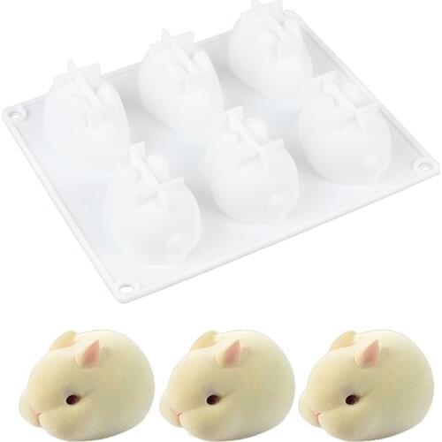Silicone Molds For Baking Dessert Mousse New Cake Decorating Moulds Silicone 3D Bunny Rabbit Cake Molds