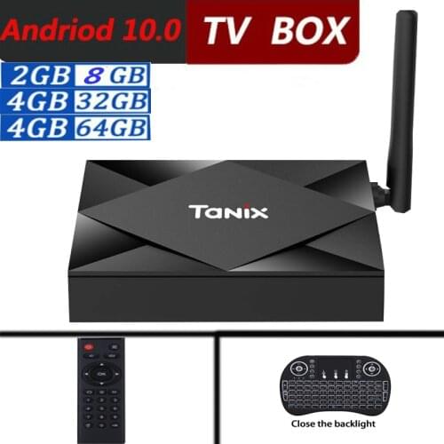 2021 brand new Android 10 TV box 4GB RAM 64GB ROM Allwinner H616 TV set-top box Tanix QuadCore 6K dual Wifi TX6 media player