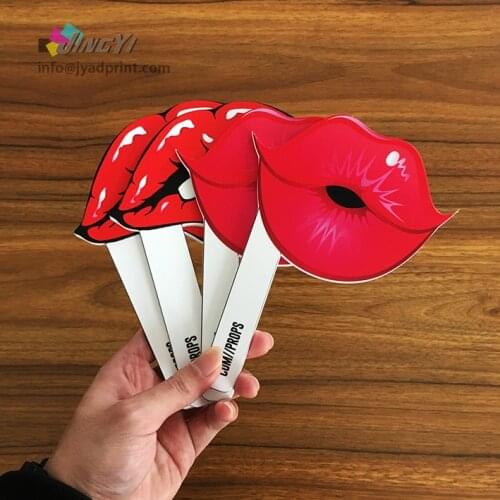UV flatbed Double Sided Digital Printing Hard PVC foam Photo booth props Signs with customized die cut shape