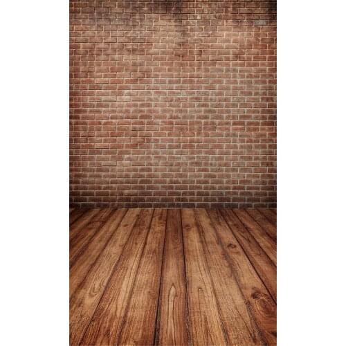 Vinyl Backdrop for Photography Digital Printed Brick Wall with Wood Floor Newborn Photo Background for Professional Studio