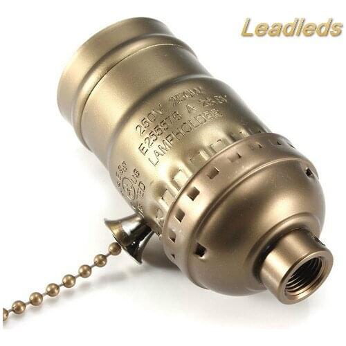 Vintage Edison Lamp Holder E27/UL Loft Vintage Retro Edison Socket Holder 110V/220V Knob Switch Lamp Base LED Edison Bulb