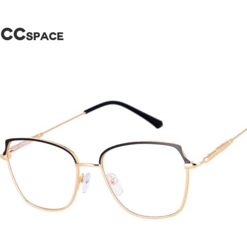 53009 For Ladies Anti Blue Light metal Optical Glasses Frames Spring Leg Cat Eye Women TR90 Fashion Computer Eyeglasses