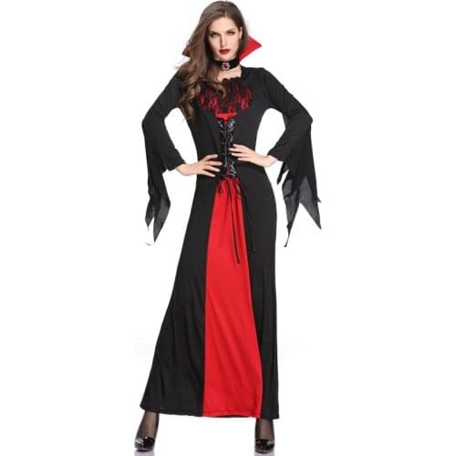 2021 Halloween Vampire & Devil Costume For Women Death Cope Sexy Long Ghost witch Scary Stage Carnival Cosplay dress
