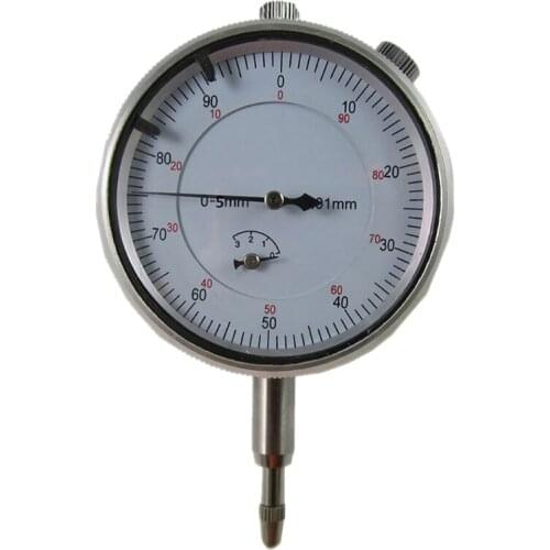 0-5mm/0.01mm Dial Indicator Gauge Meter with Lug Back Precise Micrometer Tool 23GB