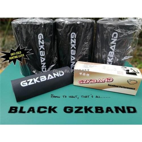 0.8mm 1.0mm 200cm*15cm Black Color Flat Rubber Band Slingshot Hunting Catapult Natural Latex Flat Elastic Resilient for Shooting