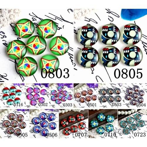 0116-0805 20pcs 12mm 20mm 25mm 30mm Glass Beads Cabochon DIY For Tray setting finding
