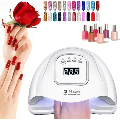 120W White SUN X5 MAX Nail UV LED Nail Lamp Gel Nail Dryer Cure Manicure Nail Machines Nail Art Lamp Nails Beauty Manicure Tools