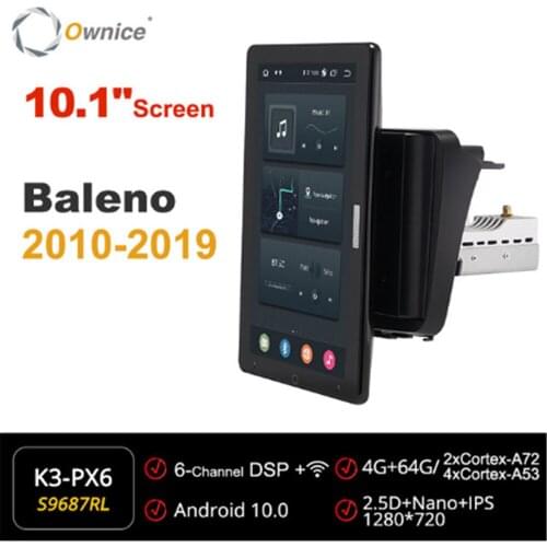 1280*720 Android 10.0 Ownice 10.1 Inch Rotation Autoradio 1 Din ForSUZUKI Baleno 2010 - 2019 Car Radio Auto GPS Multimedia DSP