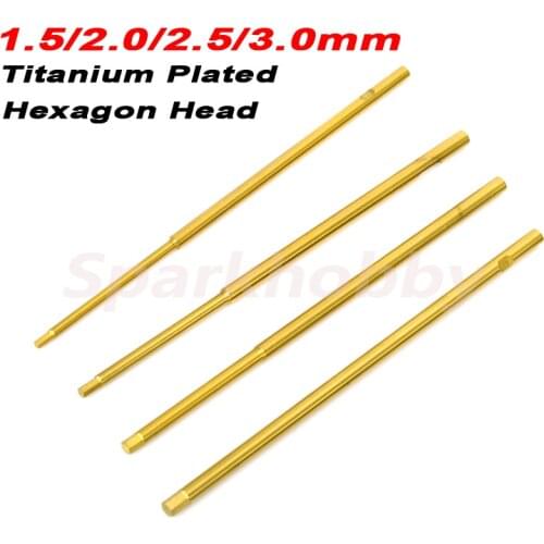 2PCS Sparkhobby Titanium Plated Screwdriver Tip Hexagon Head 1.5mm 2.0mm 2.5mm 3.0mm High Quality Screwdriver Tip for RC Tools