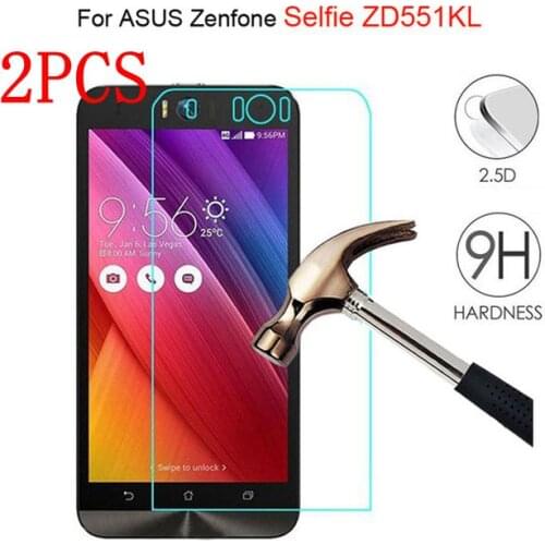 2PCS Tempered Glass For Asus Zenfone Selfie Screen Protector protective film For ZD551KL Z00UD Glass