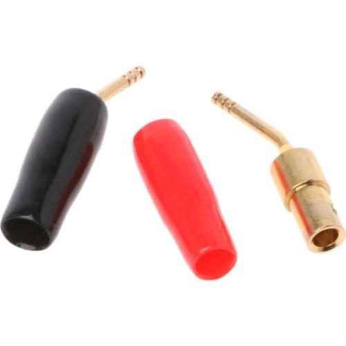 2021 New 4 Pcs Wire Pin Terminal Plug Banana Plugs Speaker Screw Lock Cable Connectors