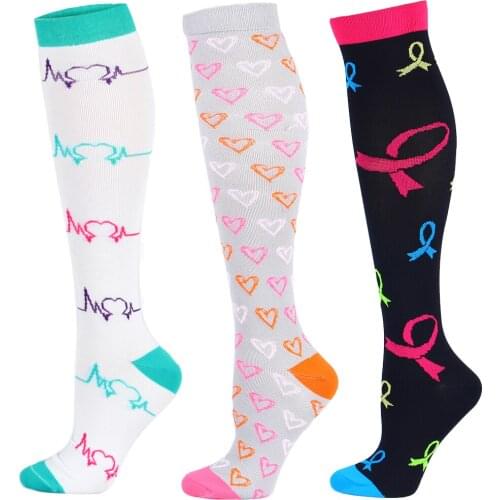 48 Color Elastic Compress Stocking Nylon Nurse Professional Pressure Women Stocking Medical Varicose Veins Leg Relief Pain Socks