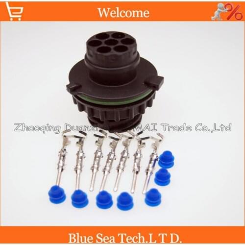 7 Pin 1718230-1 auto male sensor plug for Tyco car,oil exploration,railway etc,waterproof IP67/69,temp resistance