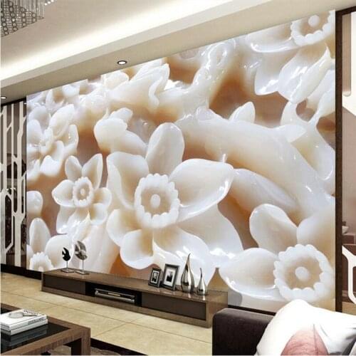Beibehang Large custom wallpaper plum 3d relief romantic bedroom sofa Chinese style modern painting background wall wallpaper