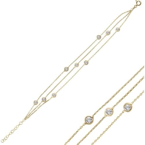 Silver 925 Sterling Zircon Cubic Zirconia Bracelet