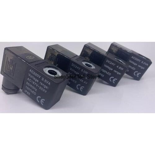 Electrical Part AC 220V 6.0VA 50/60Hz Pneumatic Solenoid Valve Coil 4V210 DC 12V/24V AC 24V/36V/110V/220V/380V Coil