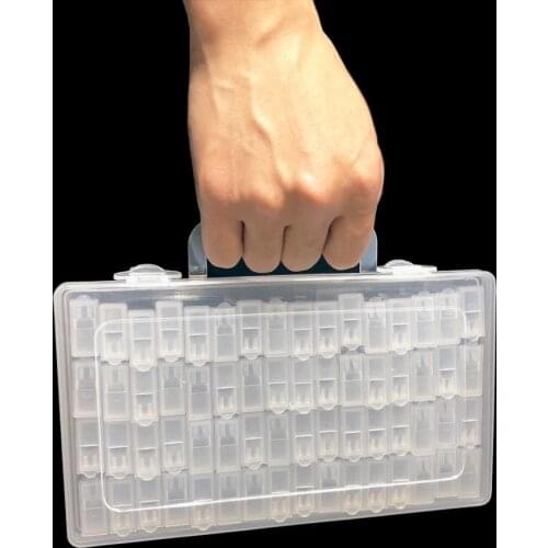 New 64pcs Bottles Plastic Diamond Painting Accessories Container Storage Box Diamant Painting Holder Daimond painting Box