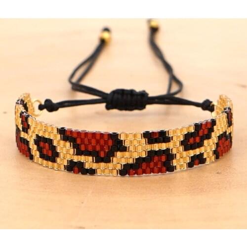 Go2Boho Leopard Bracelets Women Miyuki Bracelet for Ladies Gift Pulseras 2021 Jewelry Handmade Woven Armband jewellry Joyeria