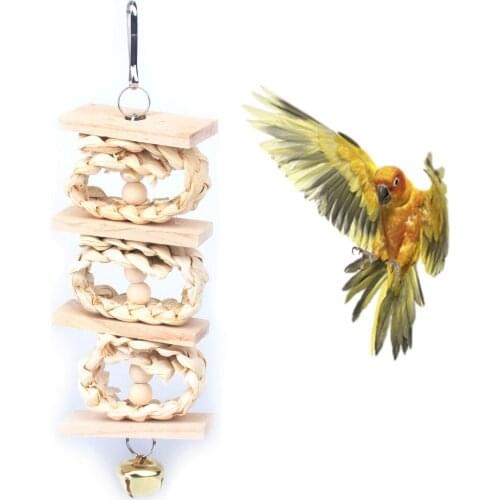 Bird Toys pet Primary wood For Parrot Toys bird cage accessories wood papegaaien speelgoed jouet perroquet