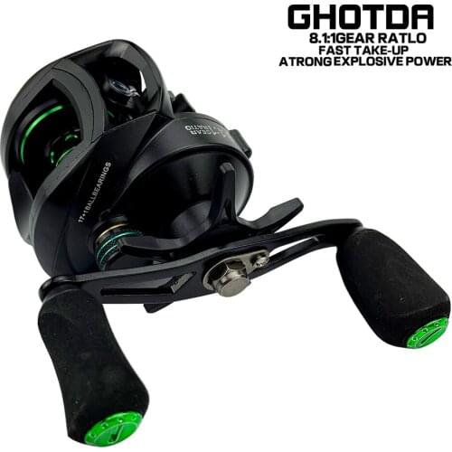 Baitcasting Reel 8.1:1 High Speed 17+1BB Fishing Reel Wheel Freshwater Saltwater Fishing Tackle