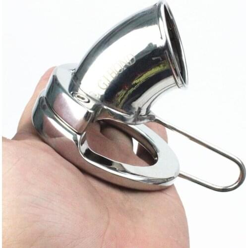 Stainless Steel Front End Open Type Chastity Cage Penis Sleeve Casing Ring Chastity Devices Cock Rings Penis Pendant BB2-2-119