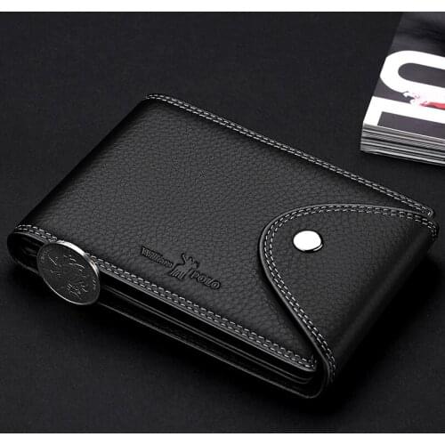 Leather Mini cardholder mens card bag multi function drivers license Wallet