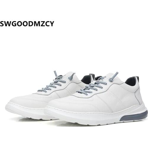 Mens Shoes Casual Fashion Sneakers Sports Shoes For Male Luxury Mens Shoes Genuine Leather White Leather Sneakers Tenis Masculin