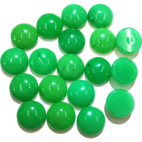 Natural Malaysian Jade Stone Cabochon Beads Round No Hole Loose Beads For jewelry making DIY Ring Necklace accessories
