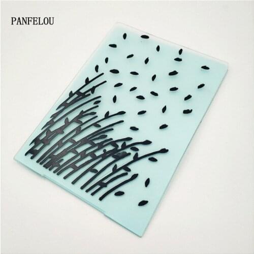PANFELOU Easter Rain grass Embossing folders Plastic For Scrapbooking DIY Template Fondant Cake Photo Album Card Making