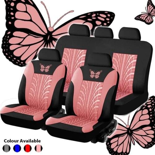 Car Seat Cover Set Butterfly-Pattern Universal Car Seat Cover Full Set Auto Seat Cover Car Styling Interior Accessories