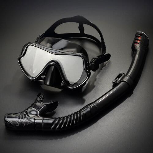 Professional Scuba Diving Mask Silicone Snorkel Mask Set Anti-Fog Snorkelling Full Dry Tube Underwater Snorkel Equipment