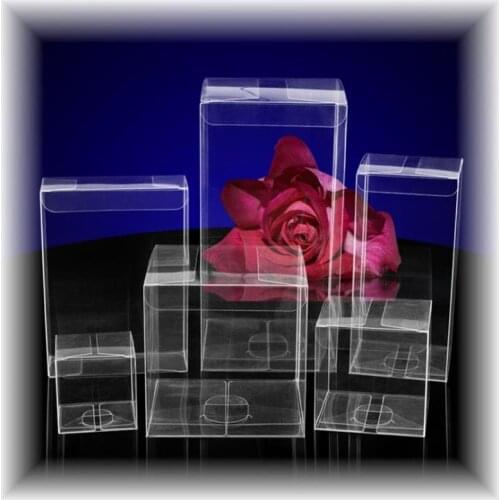 20PCS Clear PVC Box Packaging Boxes Wedding Christmas Gift Box Small Transparent Plastic Square Beauty Storage Box